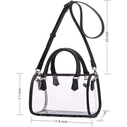 Transparent Handbag Top Handle Shoulder Bag PVC Purse