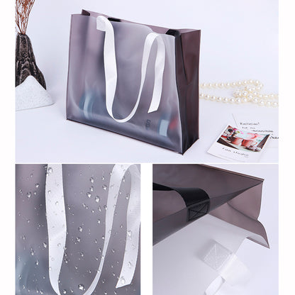 11.82 X 9.58" Clear & Frosted PVC Tote Bag for Shopping