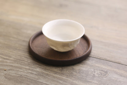 3.5" Custom Round Black Walnut Wooden Cup Coaster