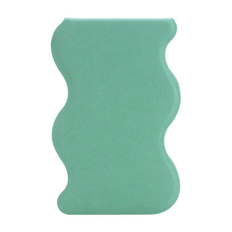 Portable Shatterproof Wavy Makeup Mirror With PU Leather Cover