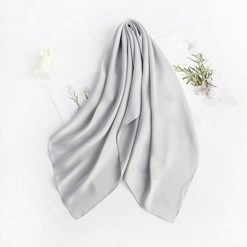 28" x 28" Light Gray Square Scarf Neck Scarves Kerchief Neckerchief Handbags Wrap Scarf #62