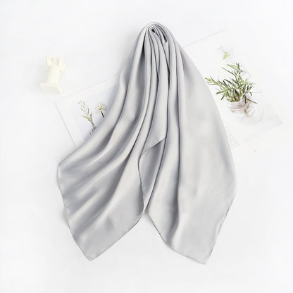 28" x 28" Light Gray Square Scarf Neck Scarves Kerchief Neckerchief Handbags Wrap Scarf #62