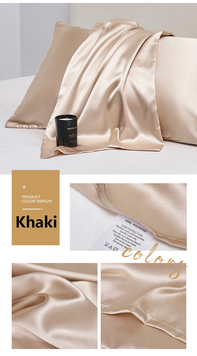 20 x 54" Premium Square Satin Silk Throw Pillowcase Body Size Pillow Cover With Hidden Zipper