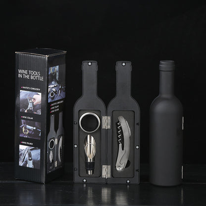 Regular Wine Opener Set In Bottle Shape Colorful Box-3 Piece