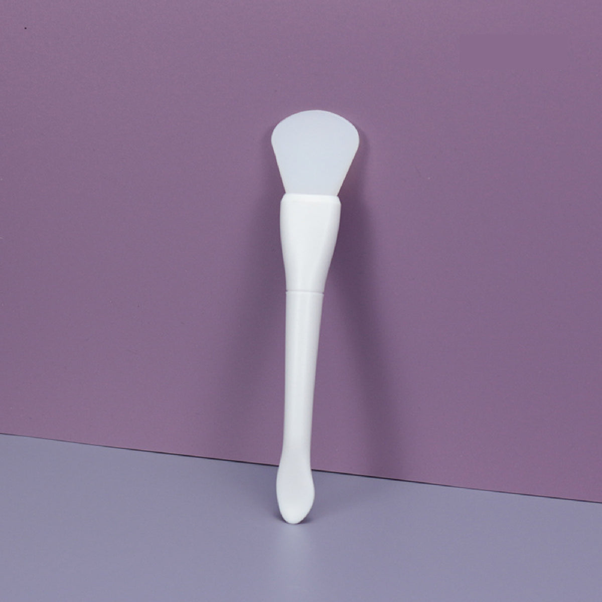 Plastic Handle Silicone Face Mask Fan-Shaped Brush for Mud, Clay, Mixed Mask Skin Care Tool