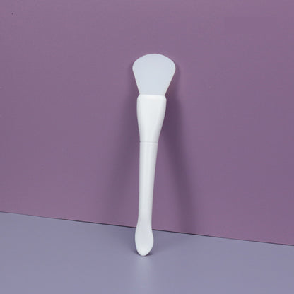 Plastic Handle Silicone Face Mask Fan-Shaped Brush for Mud, Clay, Mixed Mask Skin Care Tool