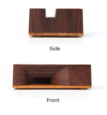 Cell Phone Stand W/Sound Amplifier Natural Bamboo Wooden Desktop Mobile Phone Holder (Sound Stand)