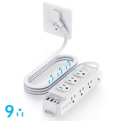 45 Degree Plug 9 Ports 2 USB 2 PD Multiple Function Wall Charger Mold#PC-18