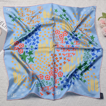 Custom 25" x 25" 100% Silk Hair Wrap Twill Silk Headband w/ Hand-Rolled Edges