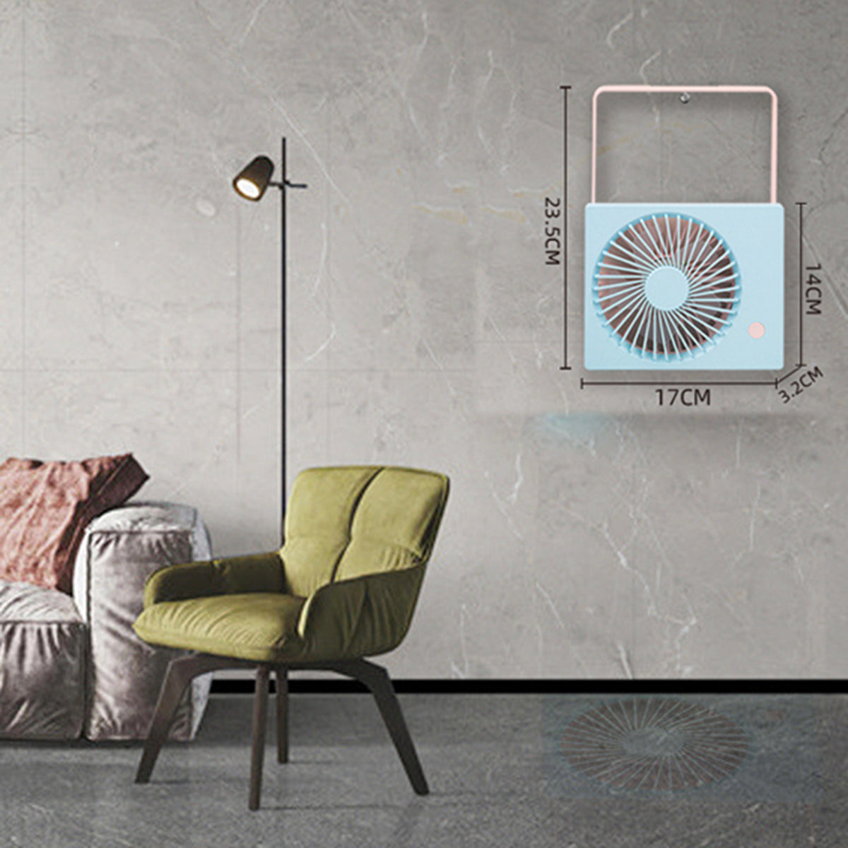 Rechargeable Silent Table Fan 1200mAh Battery Operated