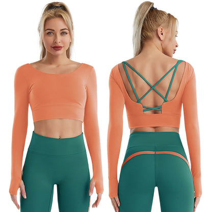 Women's Yoga Sports Bra Strappy Bralette Bra Running Vest Athletic Shirt