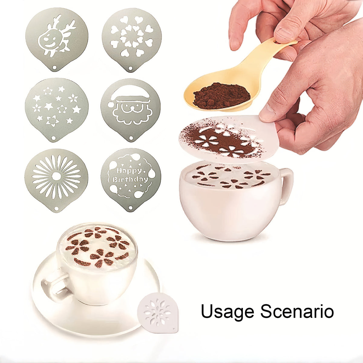 304 Stainless Steel Material Various Styles Coffee Latte Molds