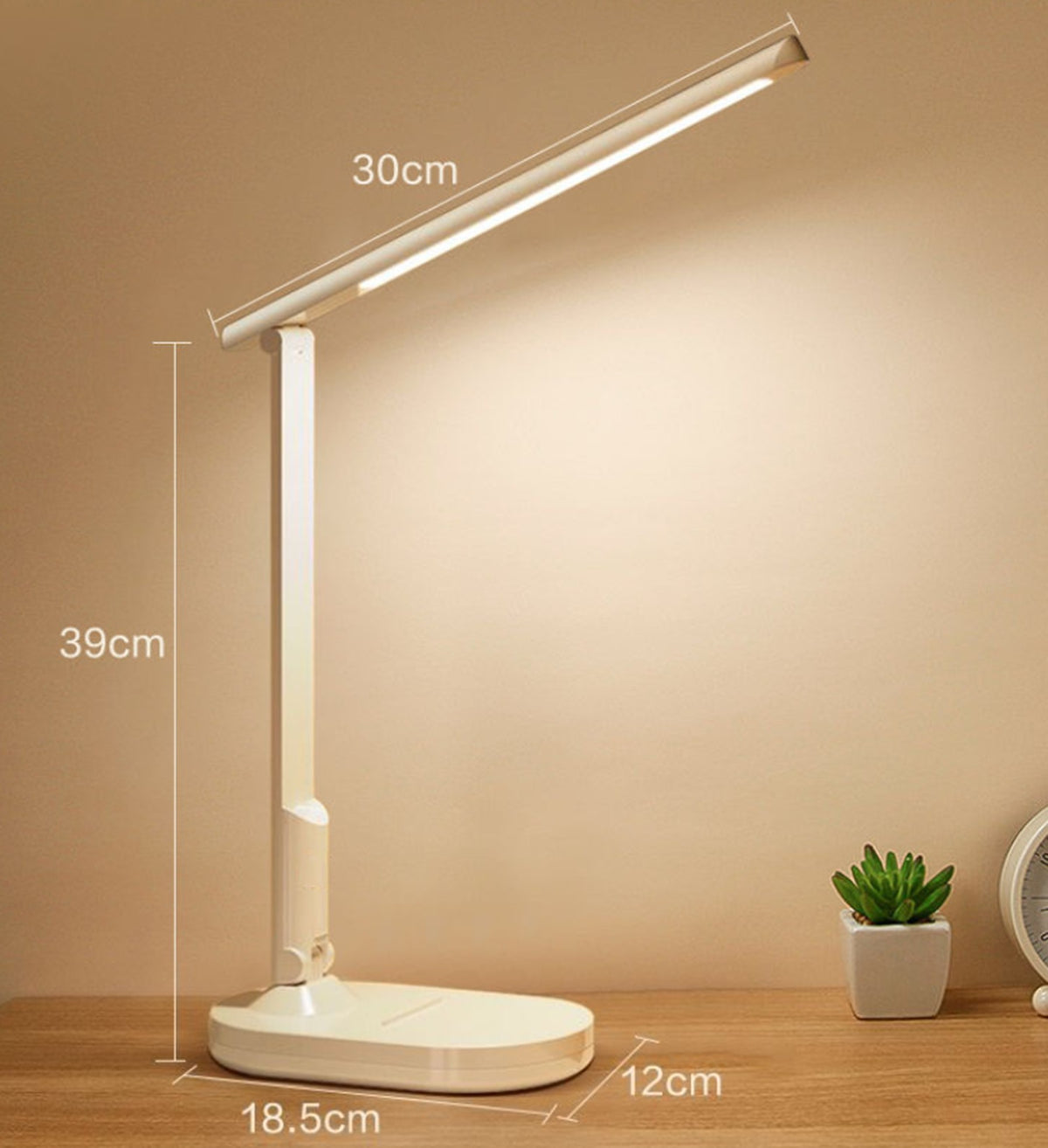 LED Desk Lamp 3 Brightness Level W/Touch Switch, Battery Operated Lamp Rechargeable Lamp