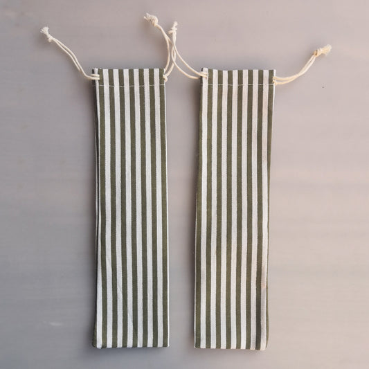 Stripe Pattern Canvas Bag