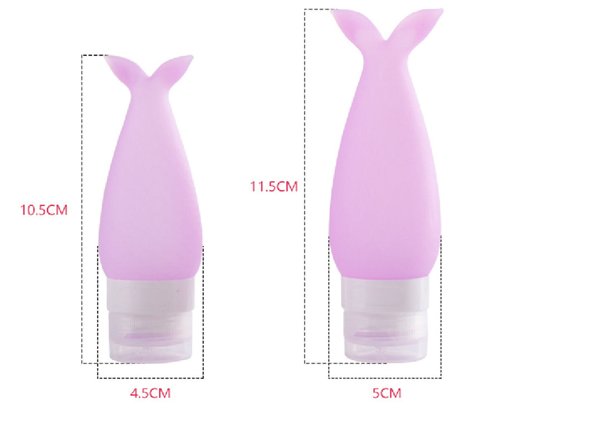 1.7 OZ Travel Split Bottles TSA Approved with Label Silicone BPA Free Refillable Cosmetic Container