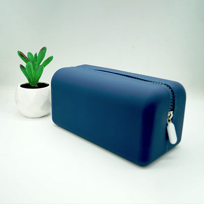 Portable Water Resistant Silicone Zipper Makeup Bag Multi Purpose Gadget Organizer Bag