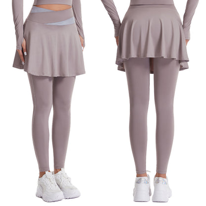 Women's Skirted Legging Yoga Legging with Skirts & Women Tennis Leggings Clothes