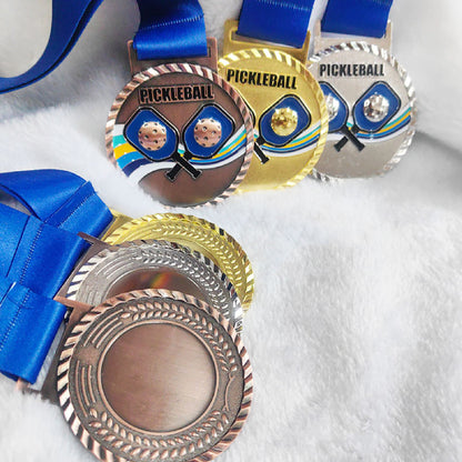 Pickleball Winner Medal Champion Award Medals with Neck Ribbon