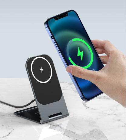 15W Magnetic Foldable Wireless Charger Station Phone Holder