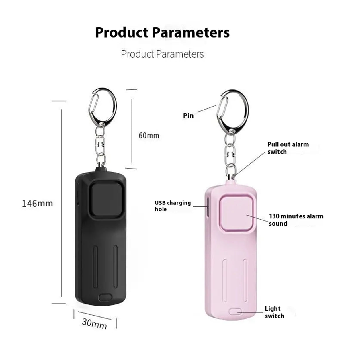 130dB Emergency Safety Alarm Emergency Safety Keychain