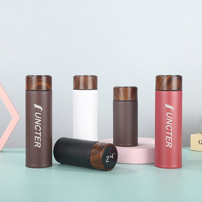 Temperature Display Stainless Steel Water Bottle 11 oz.