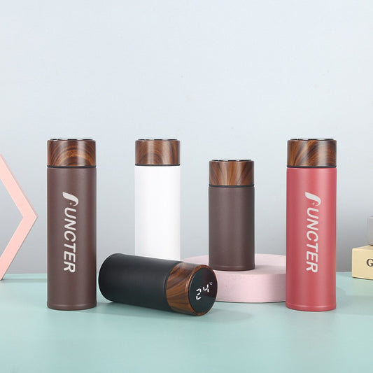 Temperature Display Stainless Steel Water Bottle 11 oz.