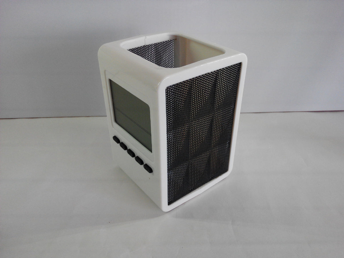 Creative Digital Thermometer Pen Holder Calendar Clock