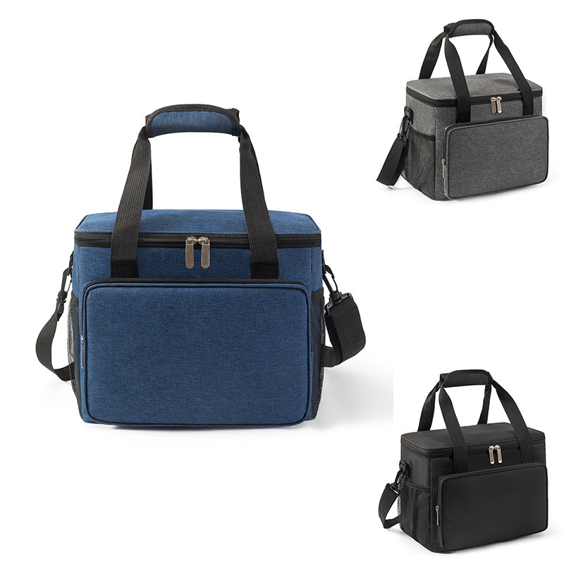 15 L Thickened Oxford Cloth Insulated Cooler Lunch Bag With Detachable Shoulder Strap