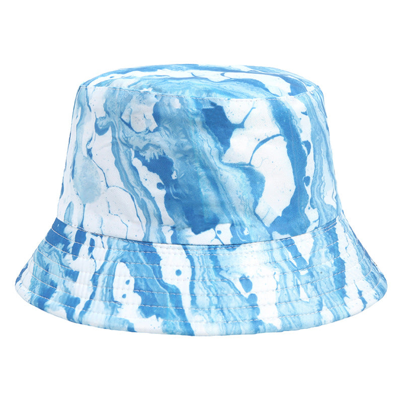 #11 Geometric Tie-dye Pattern Basin Cap Bucket Hat