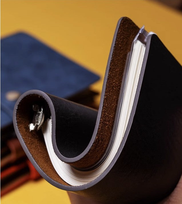 A5 Soft Leather Binder Notebook W/ Pen Holder