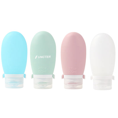 2oz Travel Containers for Toiletries, Leak Proof Silicone Travel Shampoo and Conditioner Bottles