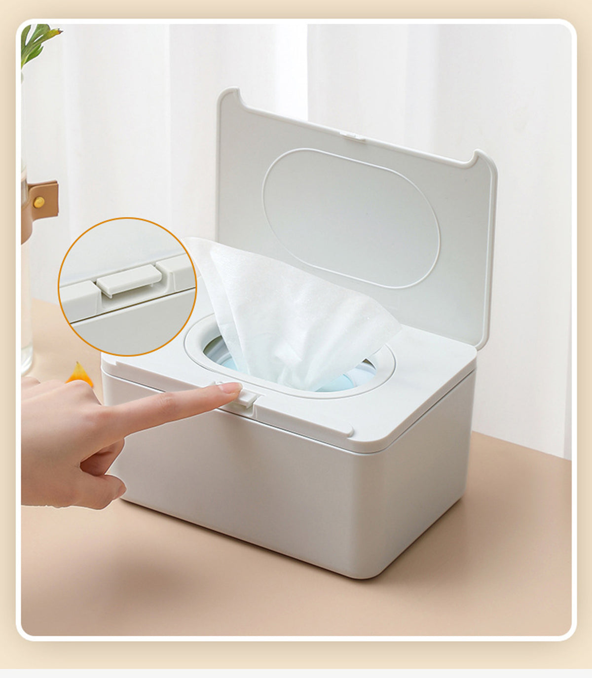 Wipes Dispenser Baby Wipes Case Sealed Keeps Wet Tissue Fresh Flushable Case Holders ( S )