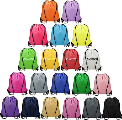 7.8 x 13" 210D Polyester Drawstring Backpack for Party Gym Sport Trip