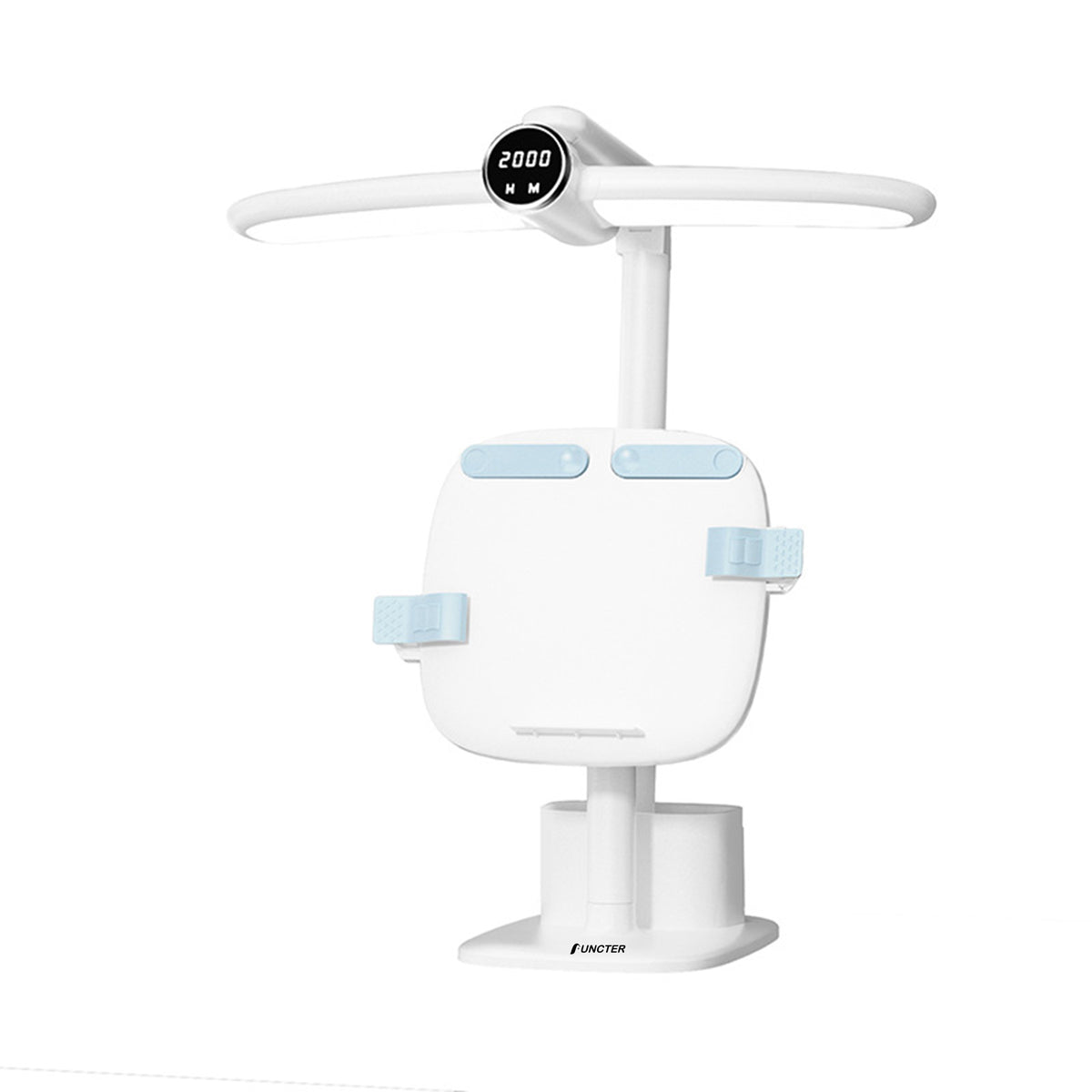Desk Lamp with Adjustable Book Stand, Battery Operated Rechargeable Table Lamp