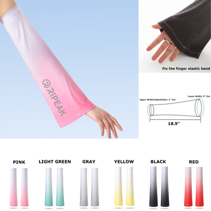 Loose UV Protection Cooling Arm Sleeves Flare Sleeve W/Gradient Color