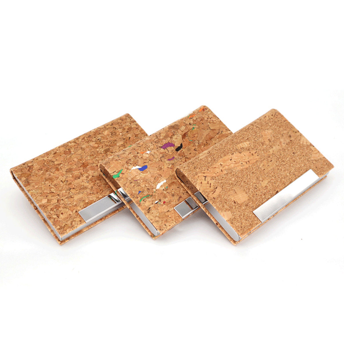 Wooden Grain Stainless Steel Business Card Case Name Card Holder