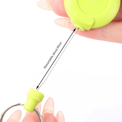Outdoor Retractable Multitool Carabiner Badge Holder With Key Ring
