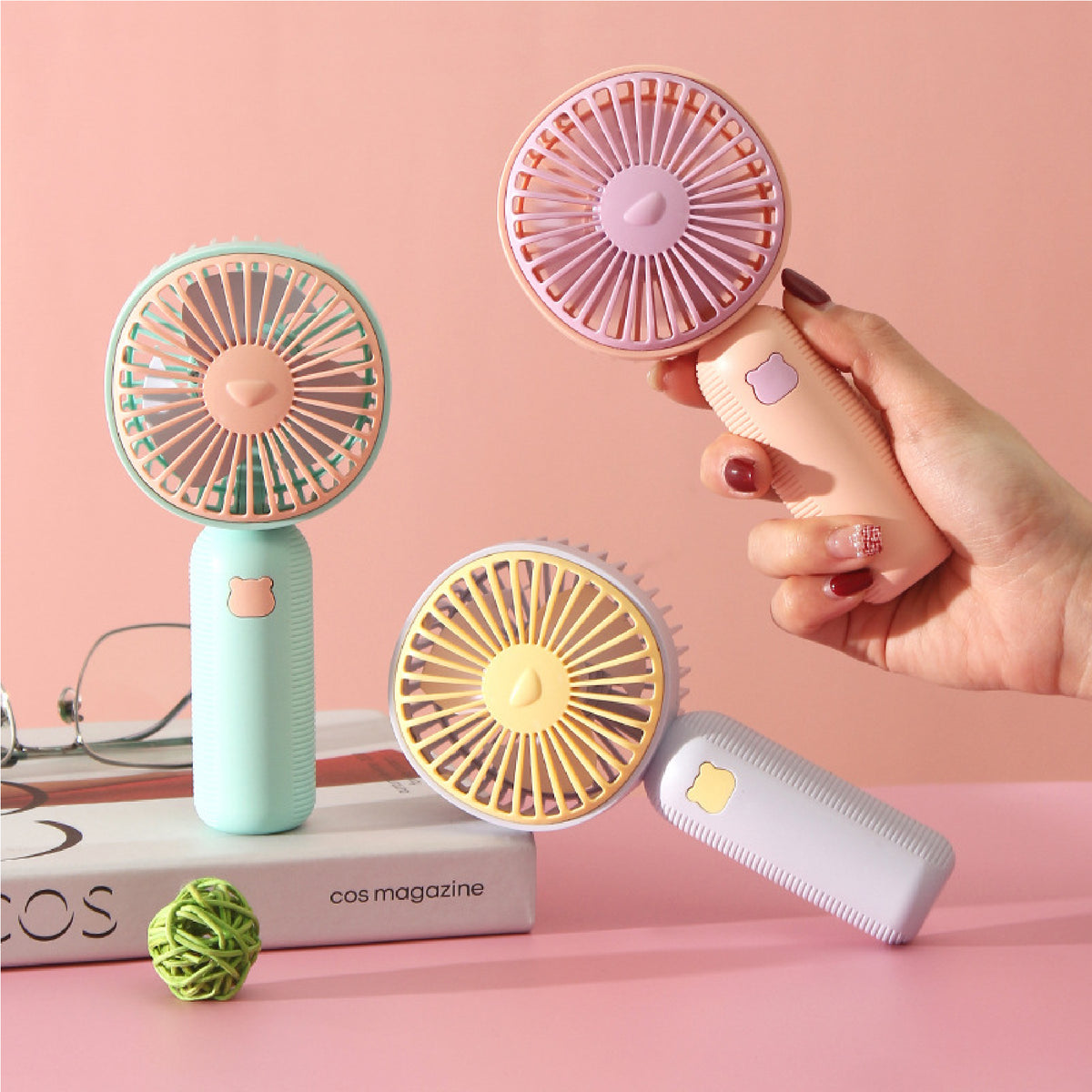Rechargeable Mini Handheld Fan Desktop Fan Cute Cat Fan