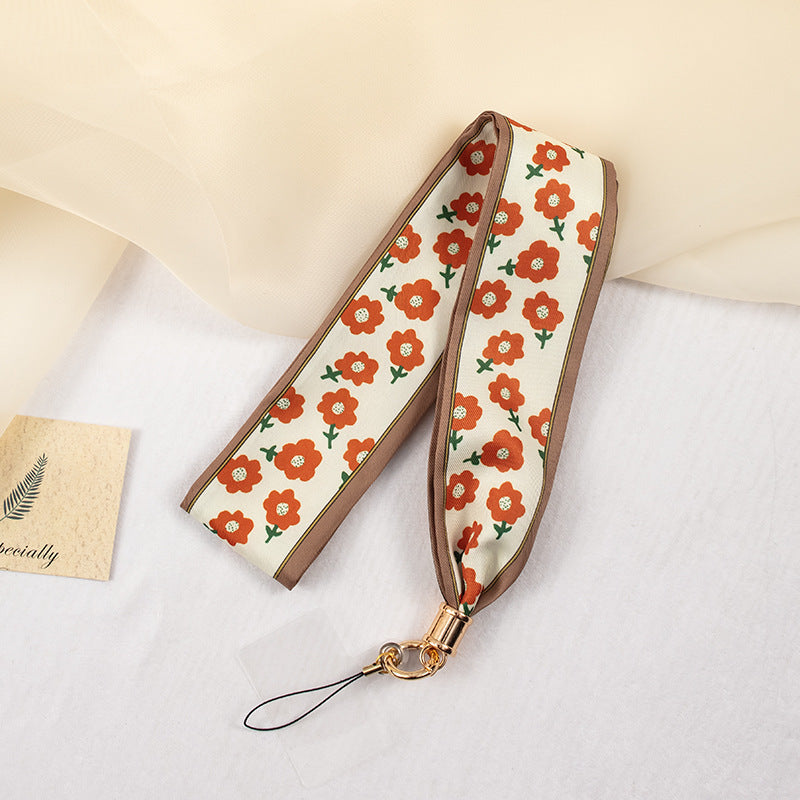 2" Full Custom Orange Satin Phone Lanyard Badge Lanyard Neck Strap w/Lanyard Pad Compatible #11
