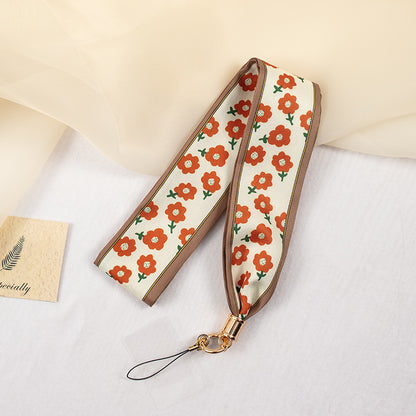 2" Full Custom Orange Satin Phone Lanyard Badge Lanyard Neck Strap w/Lanyard Pad Compatible #11