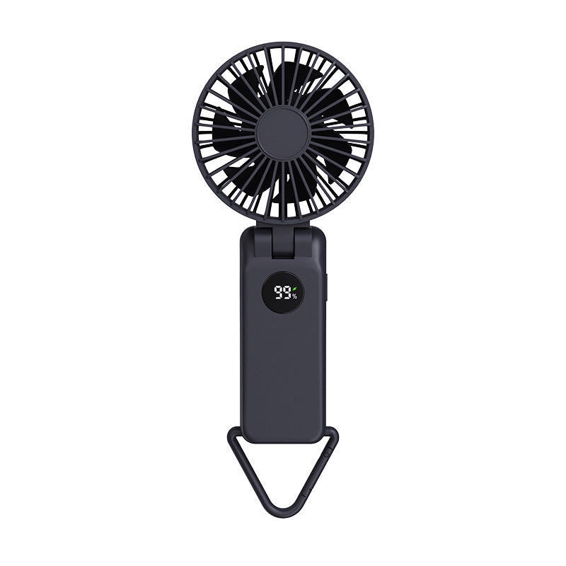 Rechargeable Mini Fan Handheld Fan With Battery Display With Carabiner Hook