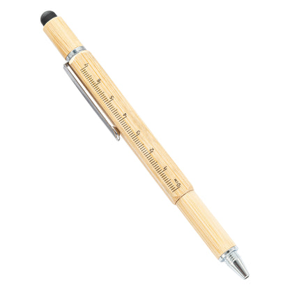 Multifunction Tool Pen, 6" 1 Tool with Ballpoint Pen, Touch Screen Stylus, Ruler, Spirit Level