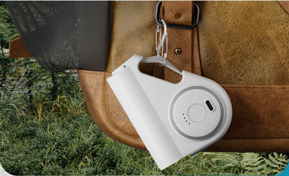 5000mAh Mini Power Bank With Retractable USB-C Cable WIth Illumination light With Metal Carabiner