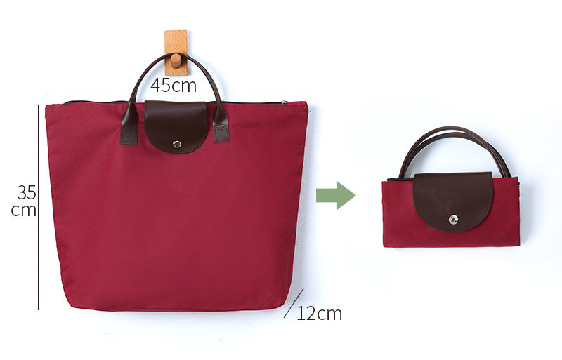 Folding Heavy Duty Oxford Groceries Bag Reusable Shopping Bags Large Foldable Tote Bag