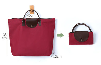 Folding Heavy Duty Oxford Groceries Bag Reusable Shopping Bags Large Foldable Tote Bag