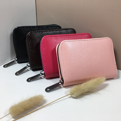 Women's PU Leather Zip Around Wallet Clutch Travel Purse