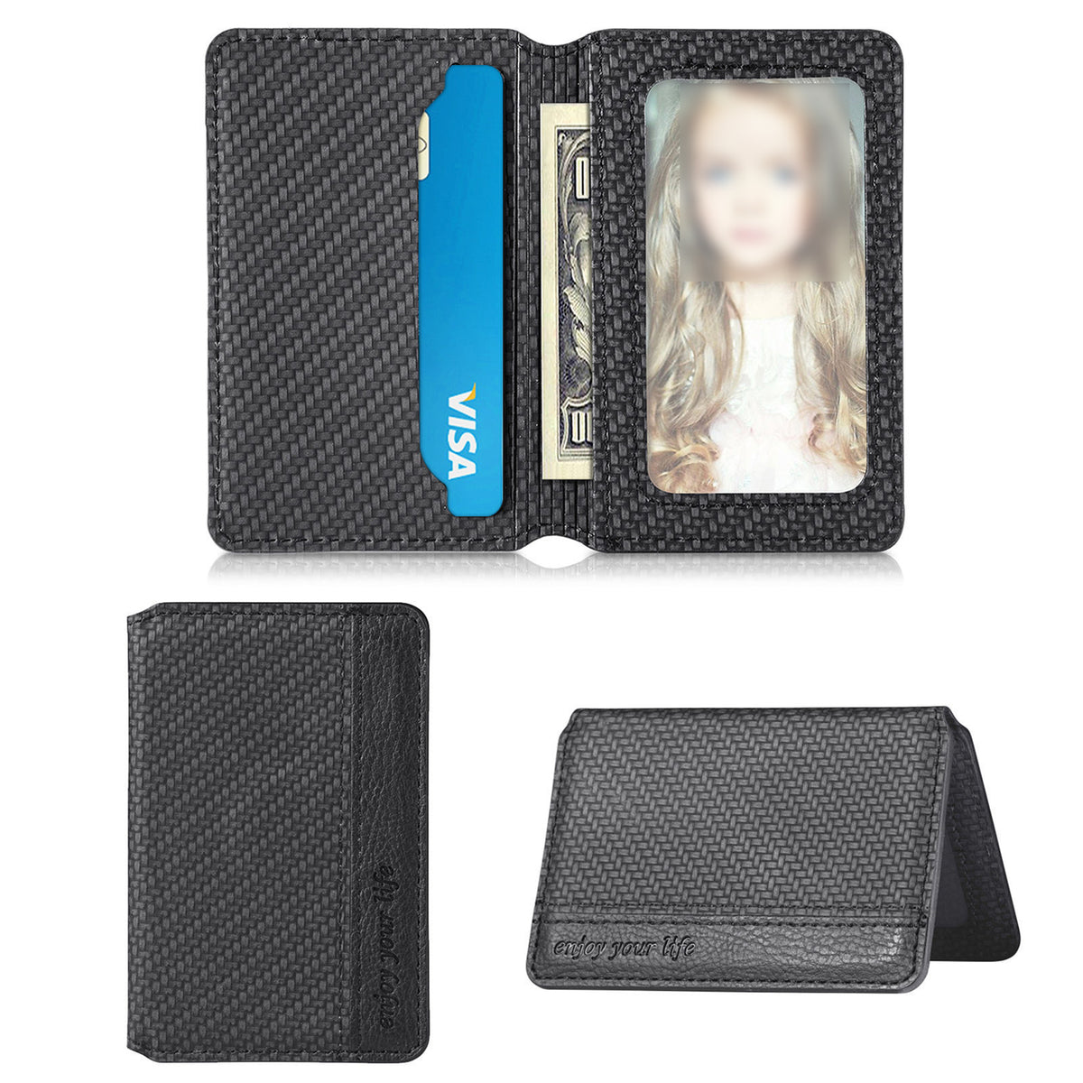 Stick-on Phone Wallet, Slim Expandable Credit Card Pocket
