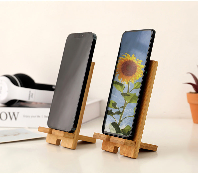 Wood Cell Phone Stand For Desk Phone Holder Tablet Display Stand (Medium Size)