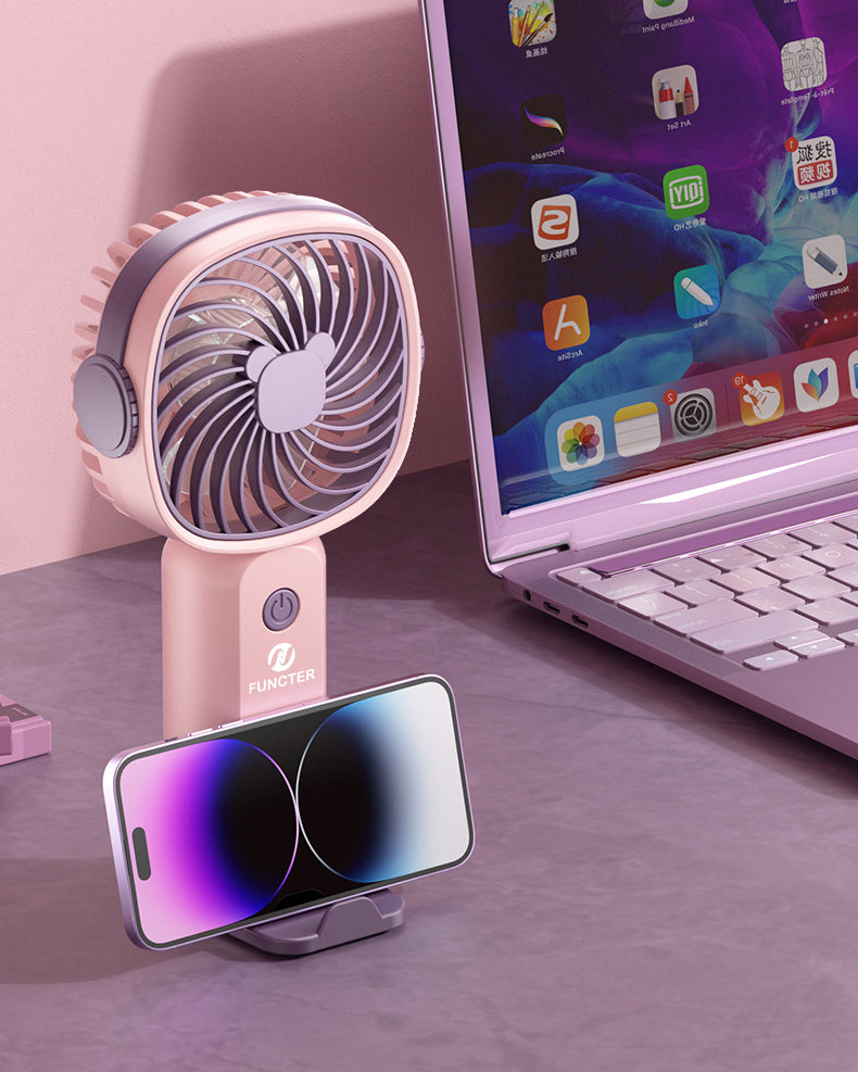 Mini Portable Handheld Fan Battery Operated Small Personal Speed Adjustable USB Rechargeable Fan