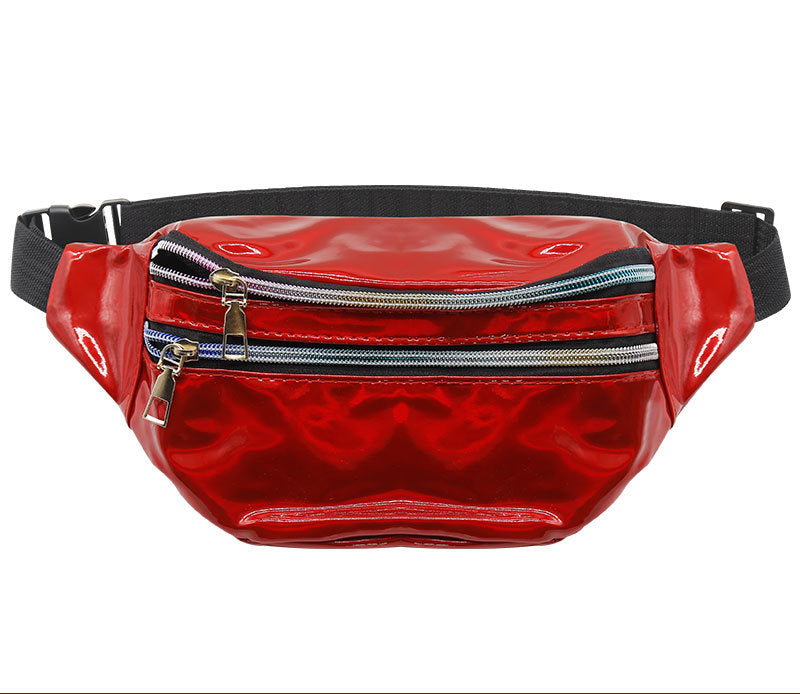 Waterproof Holographic Fanny Pack Shiny Waist Pack Luminous Waist Bag
